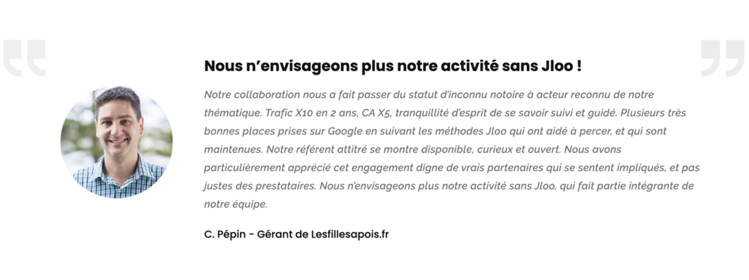 avis client jloo 1 scaled Agence SEO Issy-les-Moulineaux (92130)