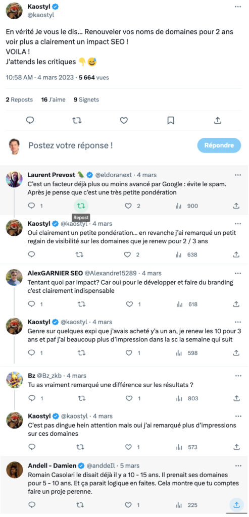 La durée de réservation du nom de domaine est-elle un facteur pris en compte par Google ?