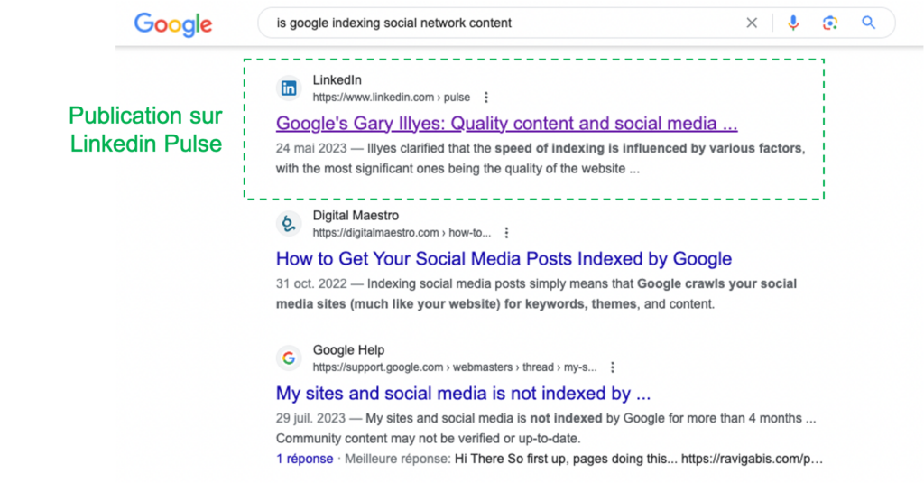 reseaux sociaux SEO 3 Google indexe t-il le contenu créé dans les réseaux sociaux ?